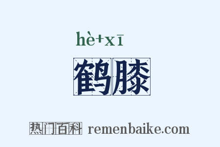 鹤膝是什么意思的图片